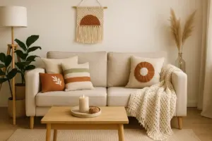 Come decorare il soggiorno con tessili fai da te? Idee semplici che trasformano l’ambiente