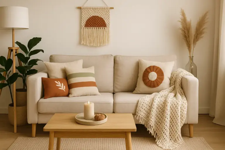 Come decorare il soggiorno con tessili fai da te? Idee semplici che trasformano l’ambiente