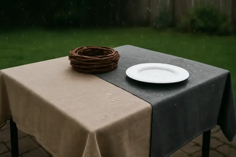 Qual è il miglior materiale per una tovaglia da esterno? La scelta che resiste davvero alle intemperie