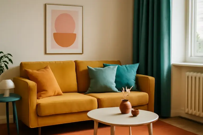 Quali colori arredano meglio un soggiorno piccolo? La soluzione tessile che rivoluziona lo spazio