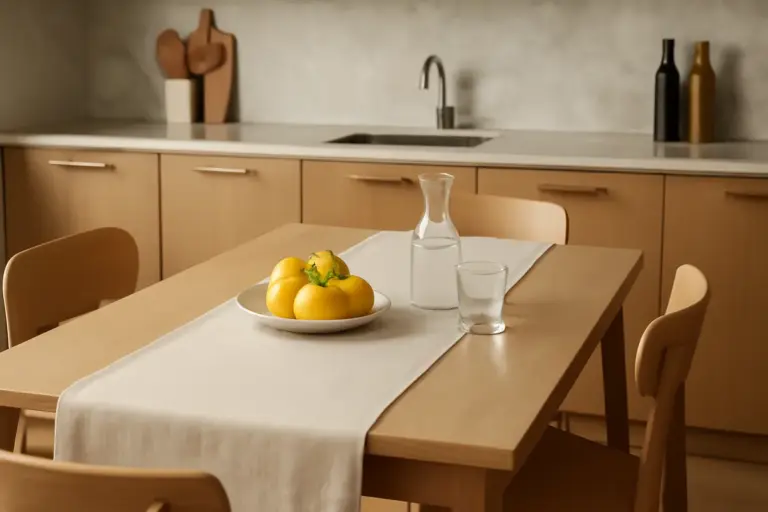 Come sfruttare il runner da tavola in cucina? Un dettaglio che moltiplica eleganza e ordine