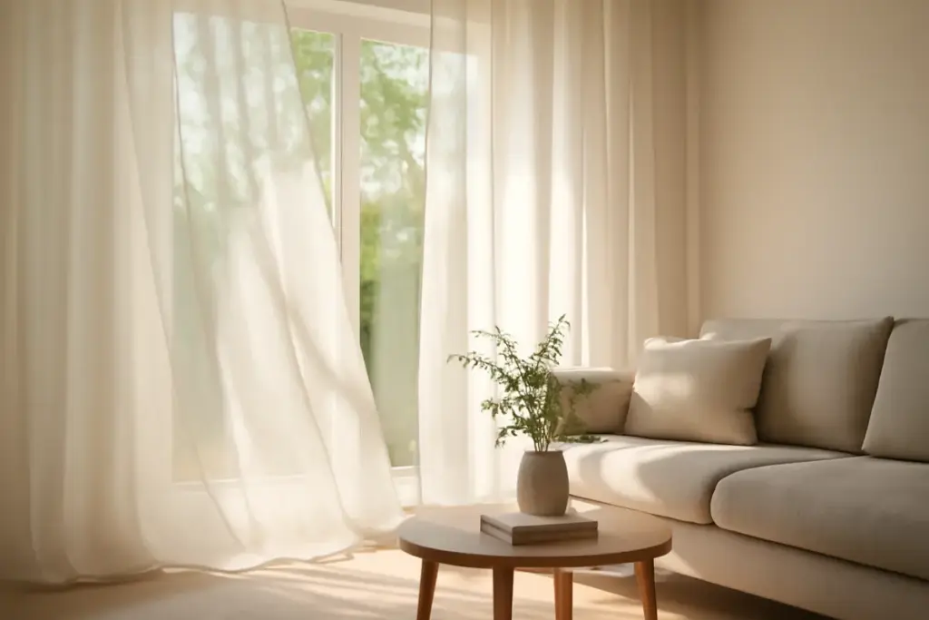 Tendaggi leggeri per soggiorno luminoso: l’effetto naturale che amplifica la luce